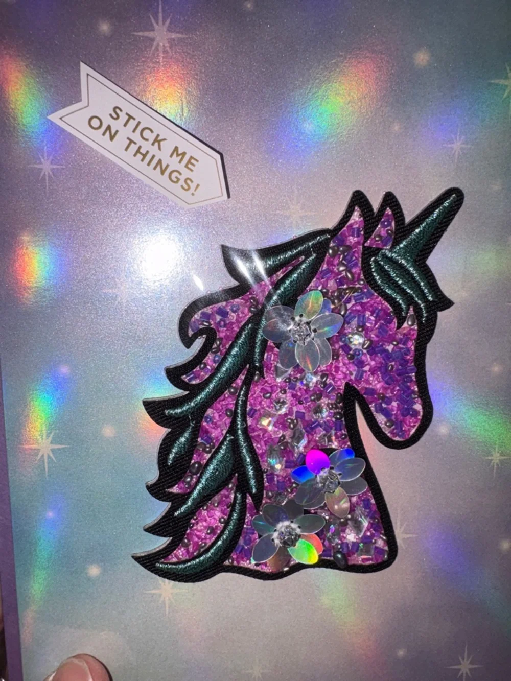 🆕Papyrus Purple Unicorn Patch Birthday Greeting Card